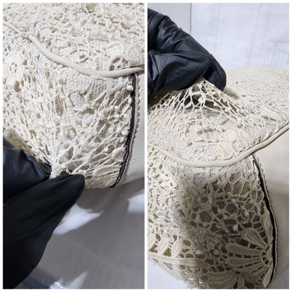 Authentic Gucci Positano Scarf Raffia Tote Bag Off-White - Picture 8 of 11